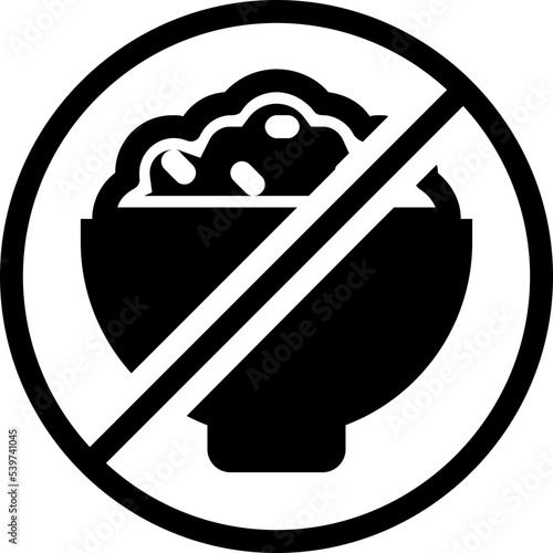 no rice carbohydrates icon