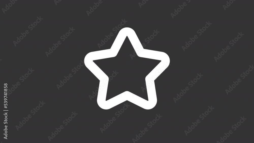 Animated star white line ui icon. Favourite page mark. Seamless loop HD video with alpha channel on transparent background. Isolated user interface symbol motion graphic design for night mode Animated star white line ui icon. Favourite page mark. Seamless loop HD video with alpha channel on transparent background. Isolated user interface symbol motion graphic design for night mode