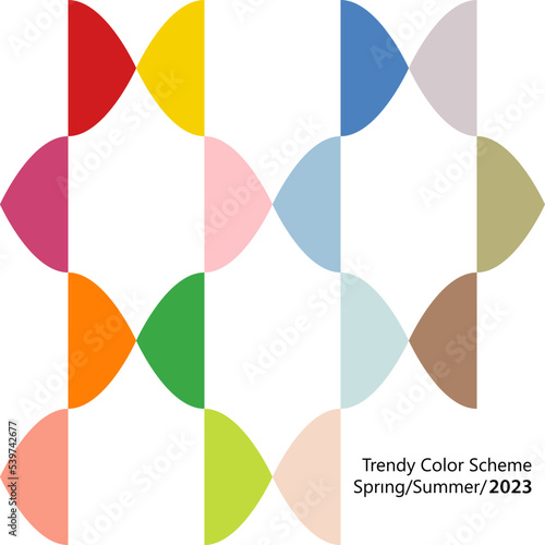 Pattern color scheme for spring and summer season of 2023