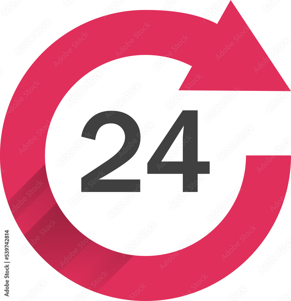 Icon 24 hours. Business concept and digital marketing. PNG Icon 24 hours. Business concept and digital marketing. PNG
