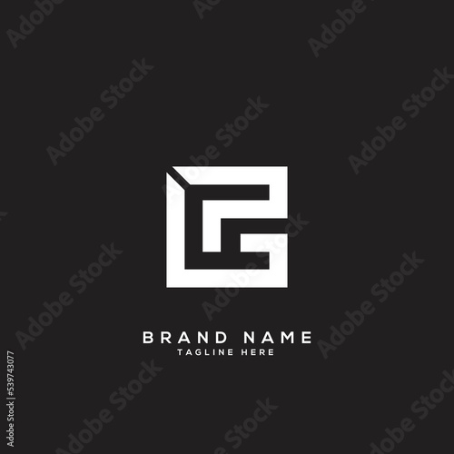 Abstract letter PG GP geometric Initial based logo design.