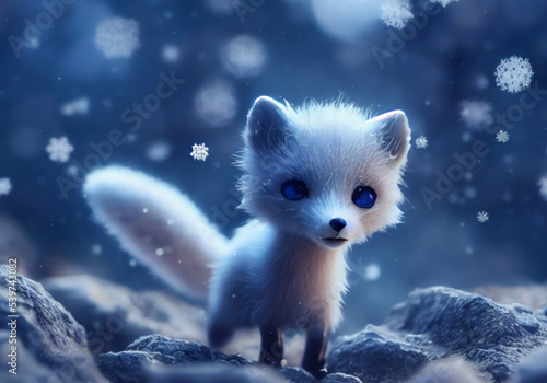 Cute Arctic Fox in the Snow