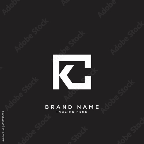 Abstract initials monogram letter CK KC text logo icon design vector template. photo