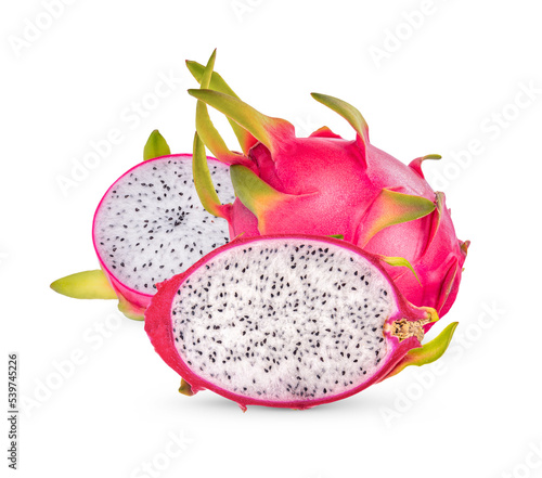 Dragon fruits isolated on transparent background. (.PNG)