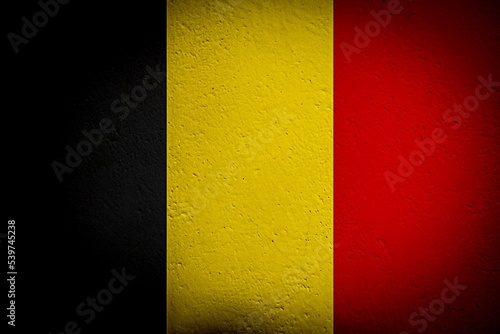 Belgian flag on the wall as background