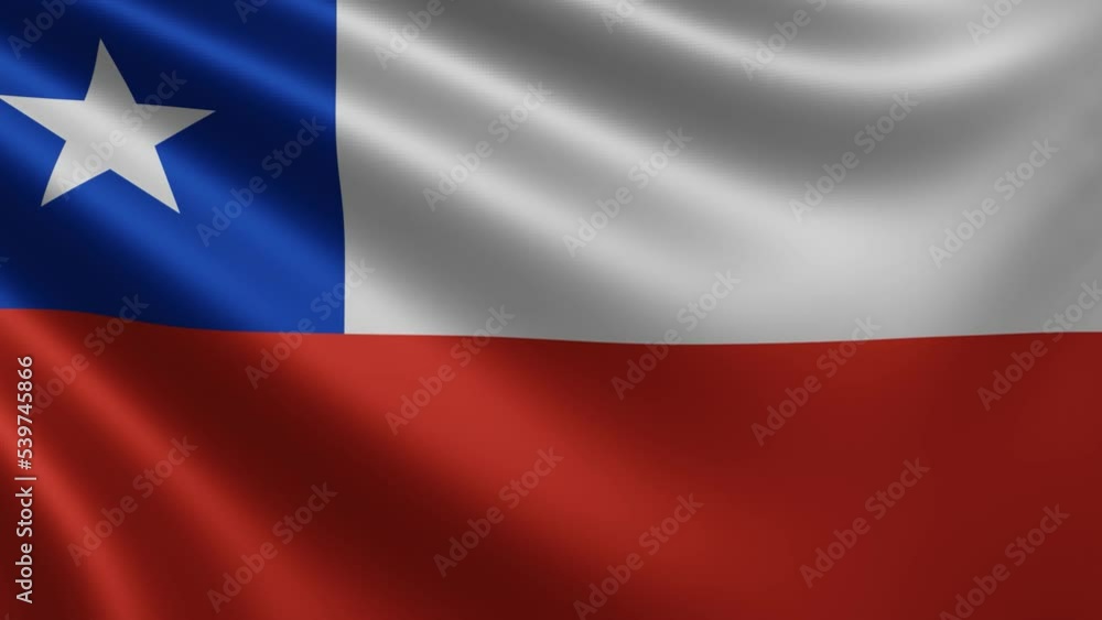 Chilean flag in the wind close-up, the national flag of Chile in 3d, in 4k resolution. High quality 4k footage Chilean flag in the wind close-up, the national flag of Chile in 3d, in 4k resolution. High quality 4k footage