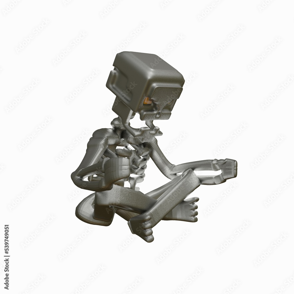 three-dimensional stylized model of a skeleton sitting in a lotus position. yoga class concept. 3d render illustration three-dimensional stylized model of a skeleton sitting in a lotus position. yoga class concept. 3d render illustration