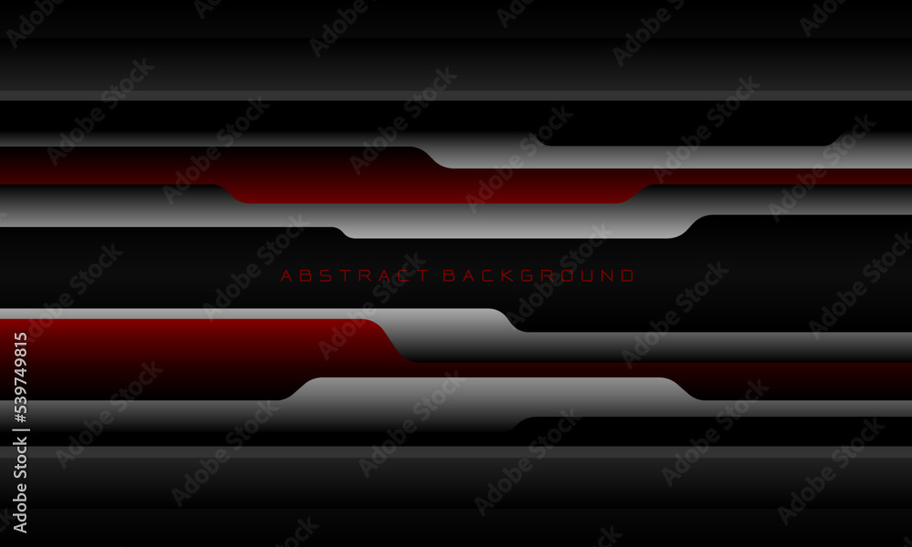 Abstract red silver grey cyber geometric line overlap layer design modern luxury futuristic technology background vector Abstract red silver grey cyber geometric line overlap layer design modern luxury futuristic technology background vector