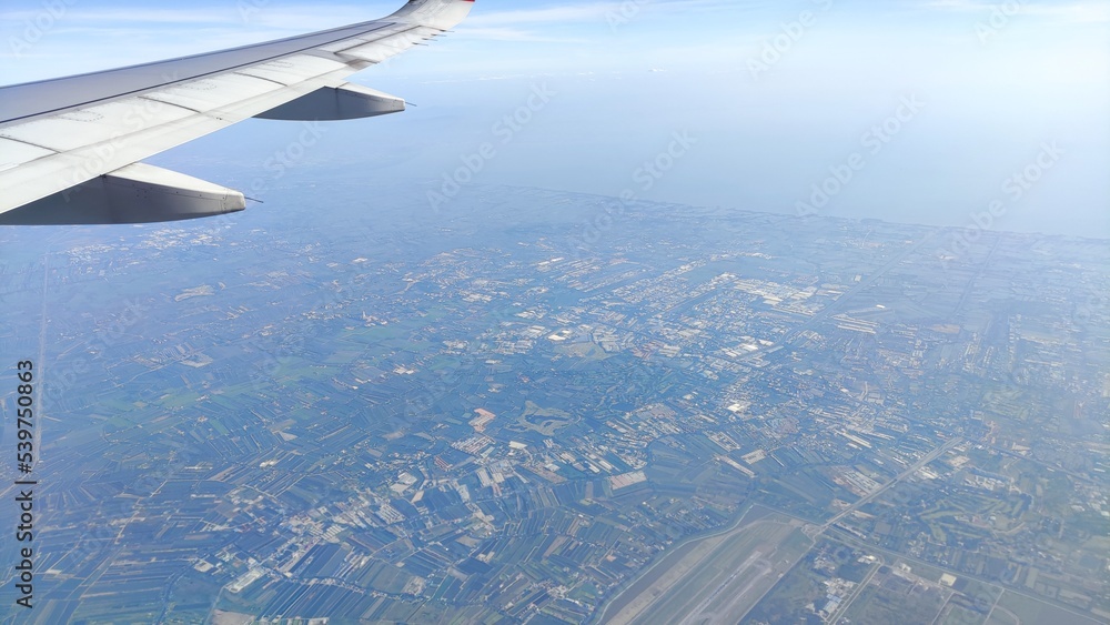 Fototapeta premium Scenery from the window of an airplane in Thailand