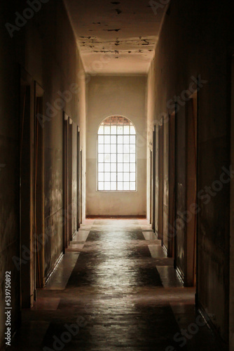 View of a dark creepy dark hall
