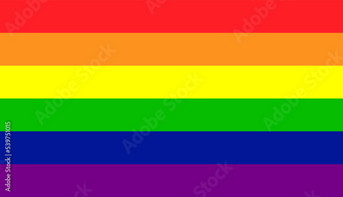 Rainbow Typography Banner. Text Isolated on Background with LGBTQ Rainbow Pride Flag