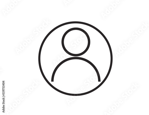 Flat vector icon profile (face, user, avatar).