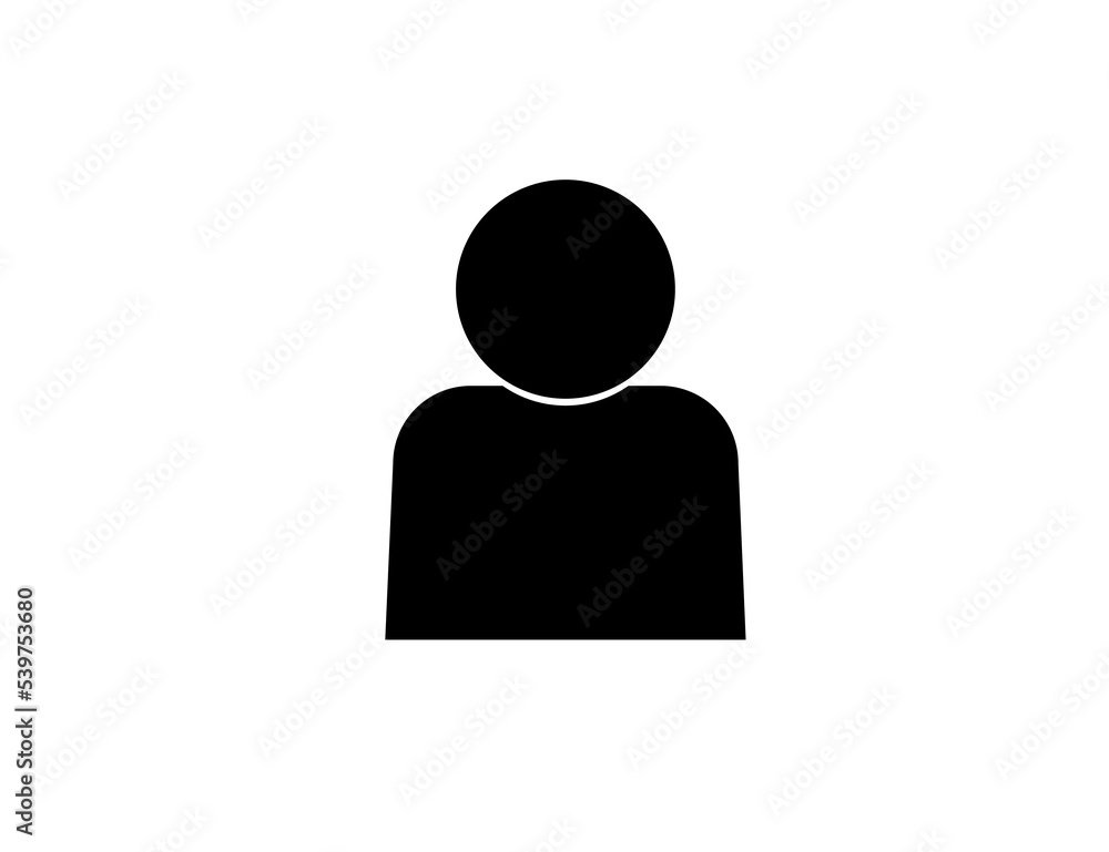 Flat vector icon profile (face, user, avatar). Flat vector icon profile (face, user, avatar).