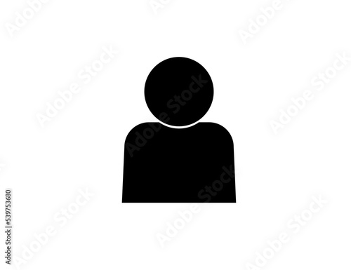 Flat vector icon profile (face, user, avatar).