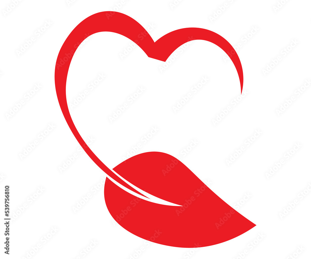 red heart on white red heart on white