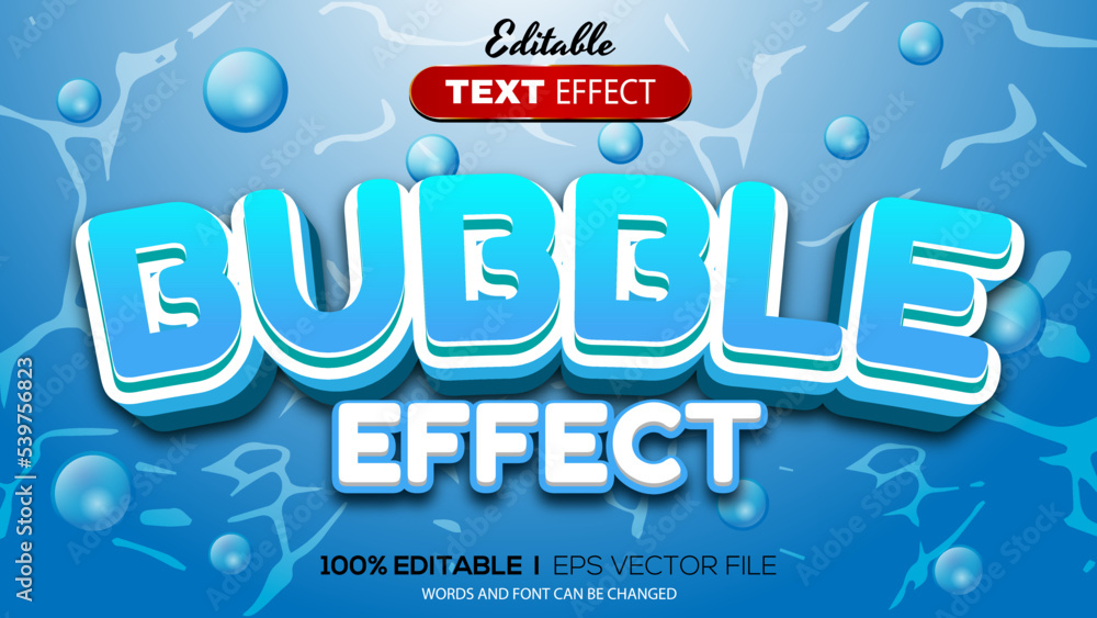 3D bubble text effect - Editable text effect