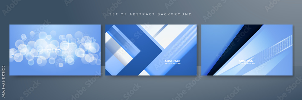 Set of blue and white gradient contrast abstract background Set of blue and white gradient contrast abstract background