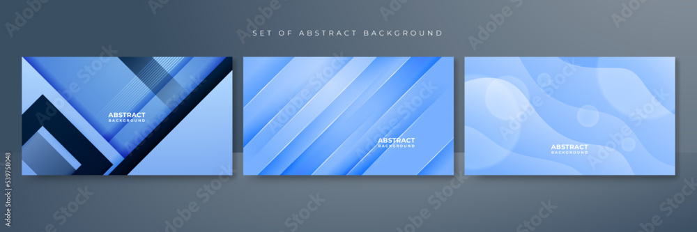 Set of blue and white gradient contrast abstract background Set of blue and white gradient contrast abstract background