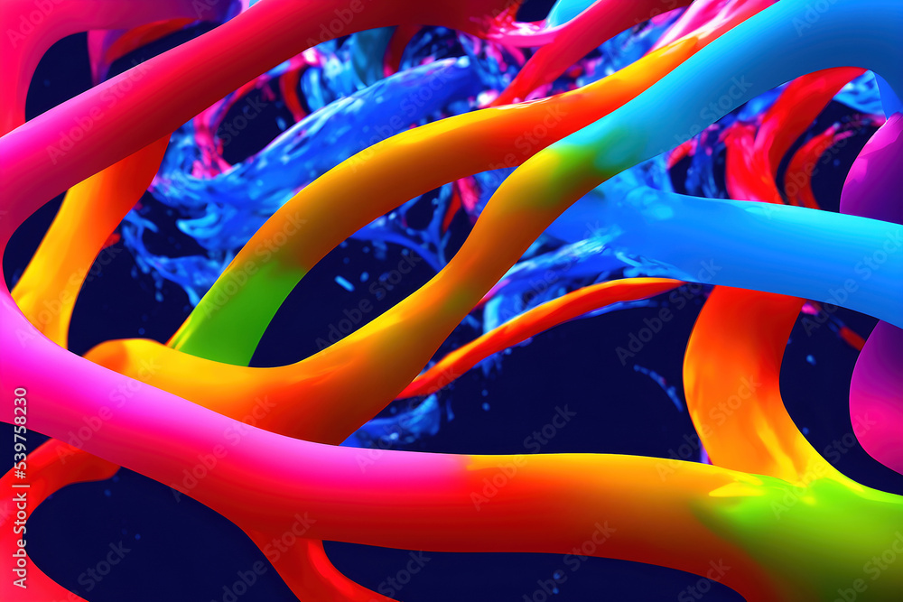 Abstract liquid fluid shape gradient 3D wave. Colorful dynamic ink swirl texture creative modern background Abstract liquid fluid shape gradient 3D wave. Colorful dynamic ink swirl texture creative modern background