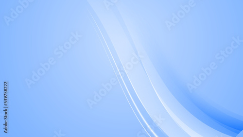 Abstract blue background with curve wave shape. Modern trendy light blue and white color for presentation design, flyer, social media cover, web banner, tech banner