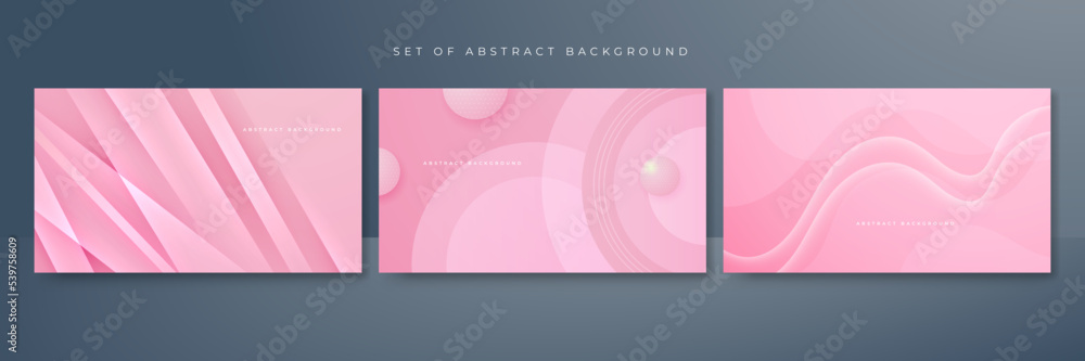 Set of abstract soft pink background Set of abstract soft pink background