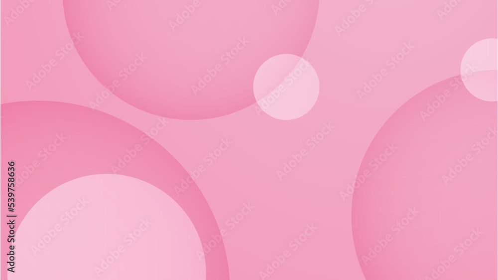Abstract soft pink background with bubble bokeh and circle