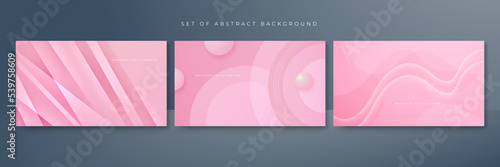 Set of abstract soft pink background © Badr Warrior