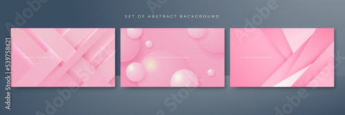 Set of abstract soft pink background