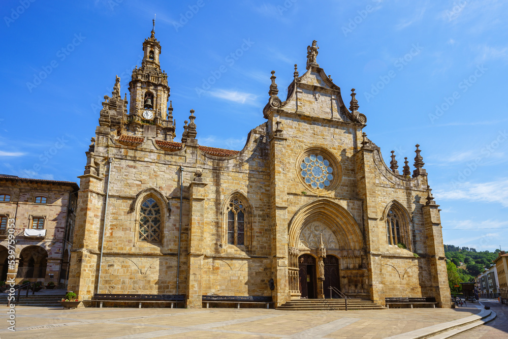 Saint Severin Medieval Gothic-style Church in Balmaseda, Spain. 