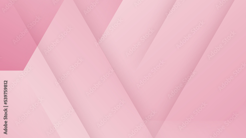 Fototapeta premium Abstract pink minimal background with geometric shape, light, stripe, wave, curve, triangle, and circle. Valentine's day concept background. Vector illustration.