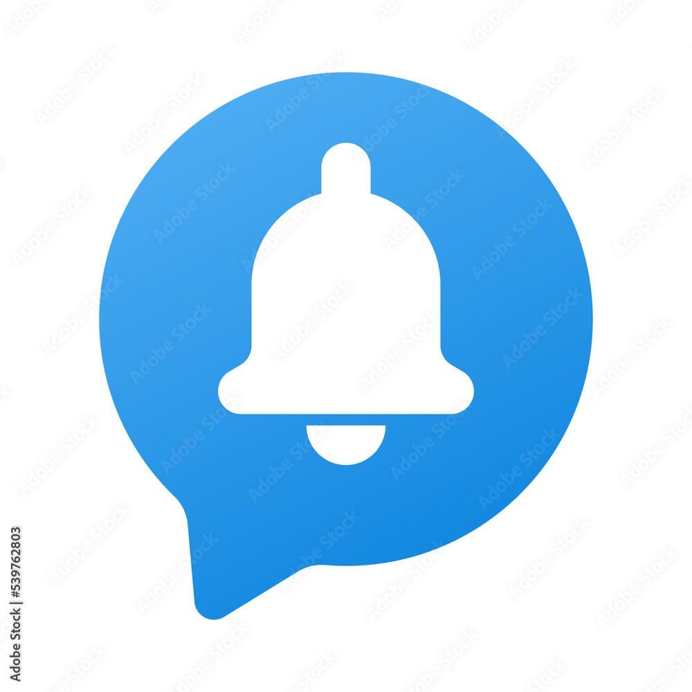 Notification icon. Bell or alarm Social Media element illustration Notification icon. Bell or alarm Social Media element illustration