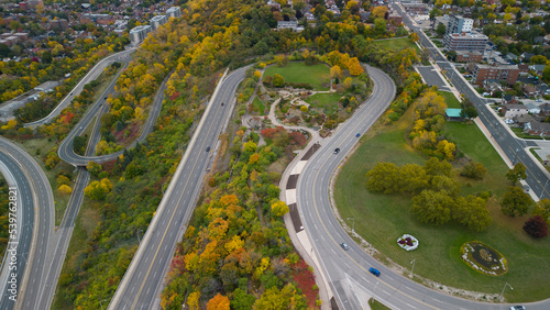 Aerial view of Sam Lawrence Park in Hamilton Ontario