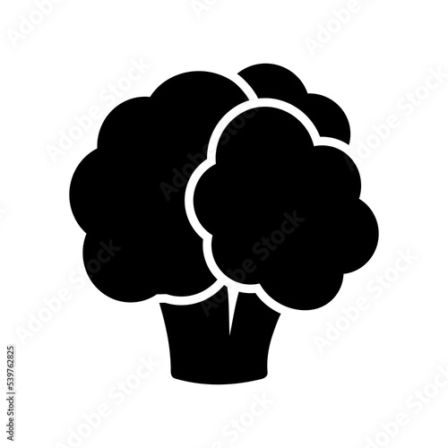Cauliflower vector glyph icon. Vegetable sign