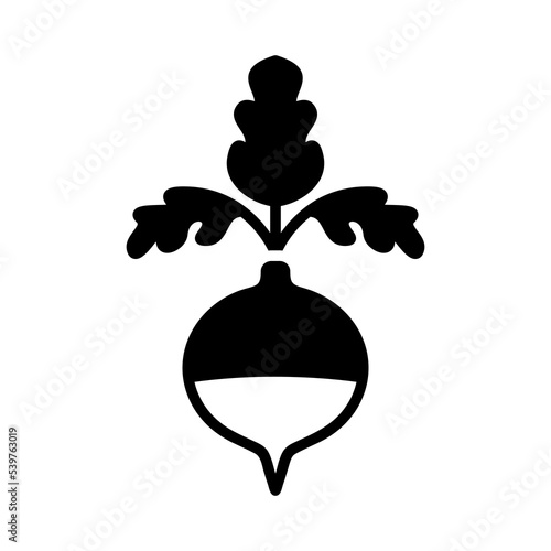 фотографія Rutabaga or swede turnip vector glyph icon