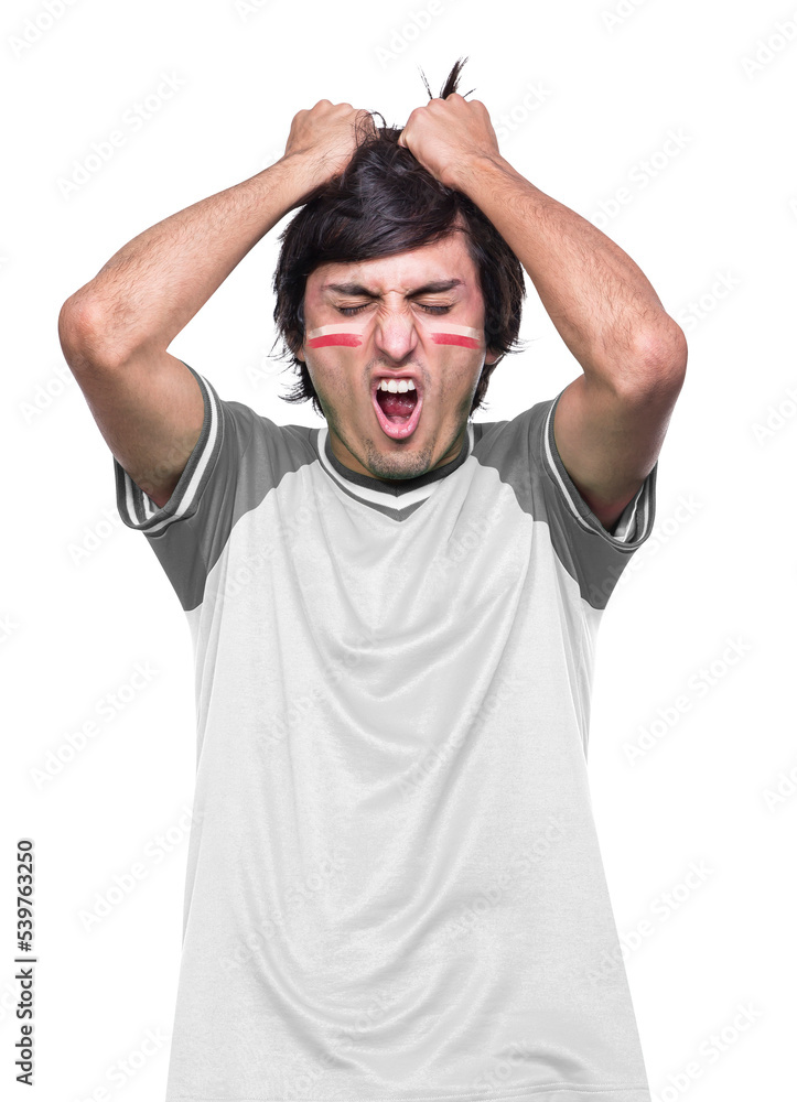 Young Soccer fan frustrated Young Soccer fan frustrated