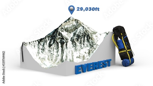 3D map of everest for moutaineering