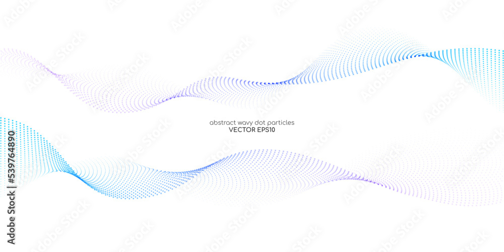 Flowing particles wave pattern colorful gradient blue purple pink ...