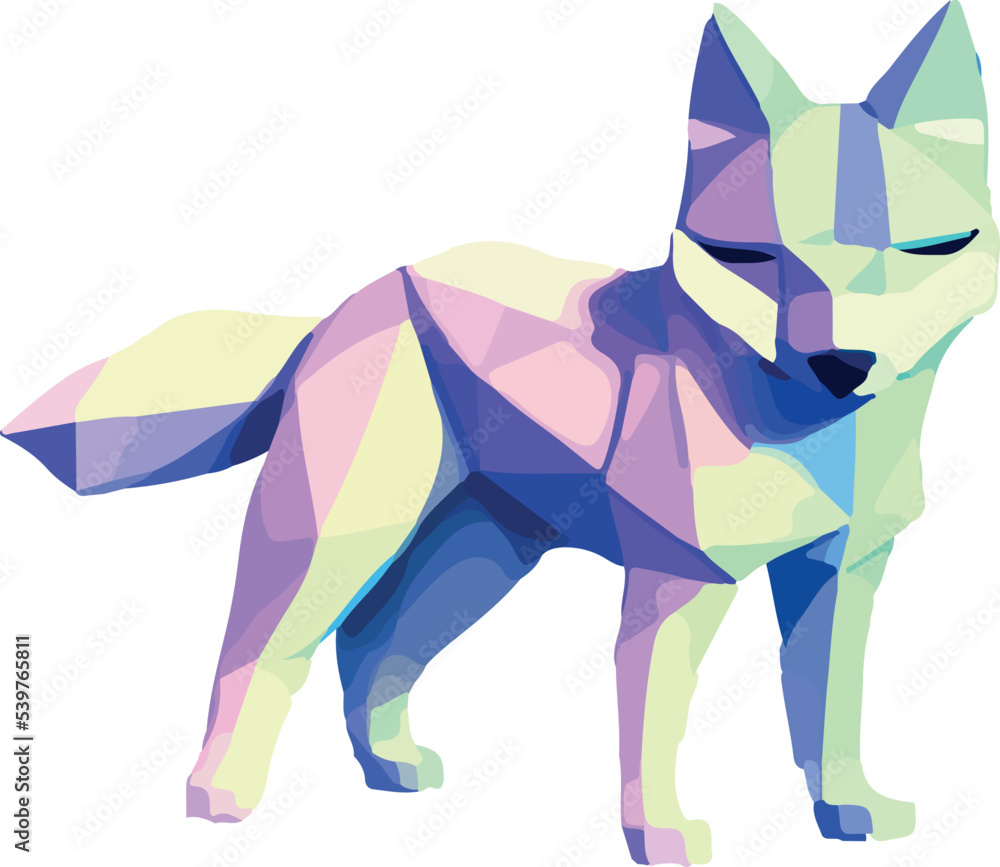 Isometric 3d vector illustration of wolf isolated on white background. Isometric 3d vector illustration of wolf isolated on white background.