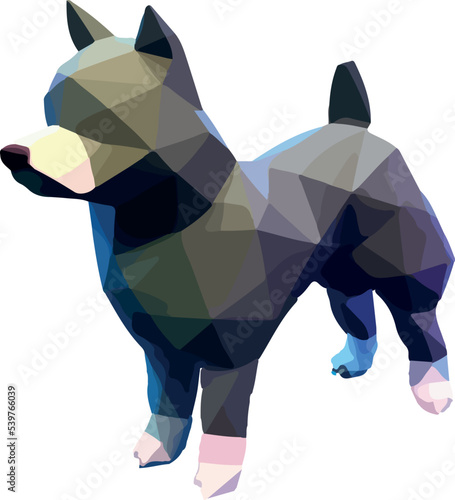 Isometric 3d vector illustration of dog isolated on white background.