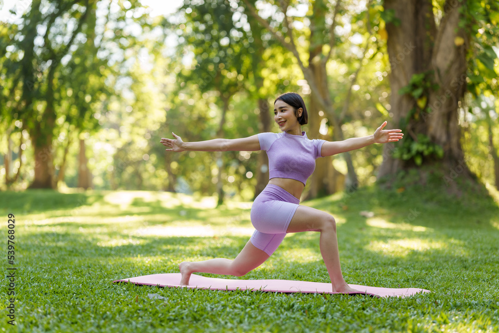 Pretty slim perfect body asian women wear sportswear to playing basic yoga compose. Pretty slim perfect body asian women wear sportswear to playing basic yoga compose.