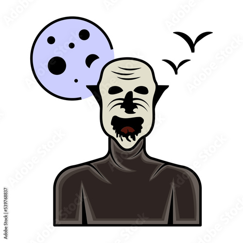 Death Eater Vector Icon Design, Halloween costume Symbol, Holiday Celebrations Face Mask Sign, Scary Monster characters Stock illustration, Blood Sucker Concept