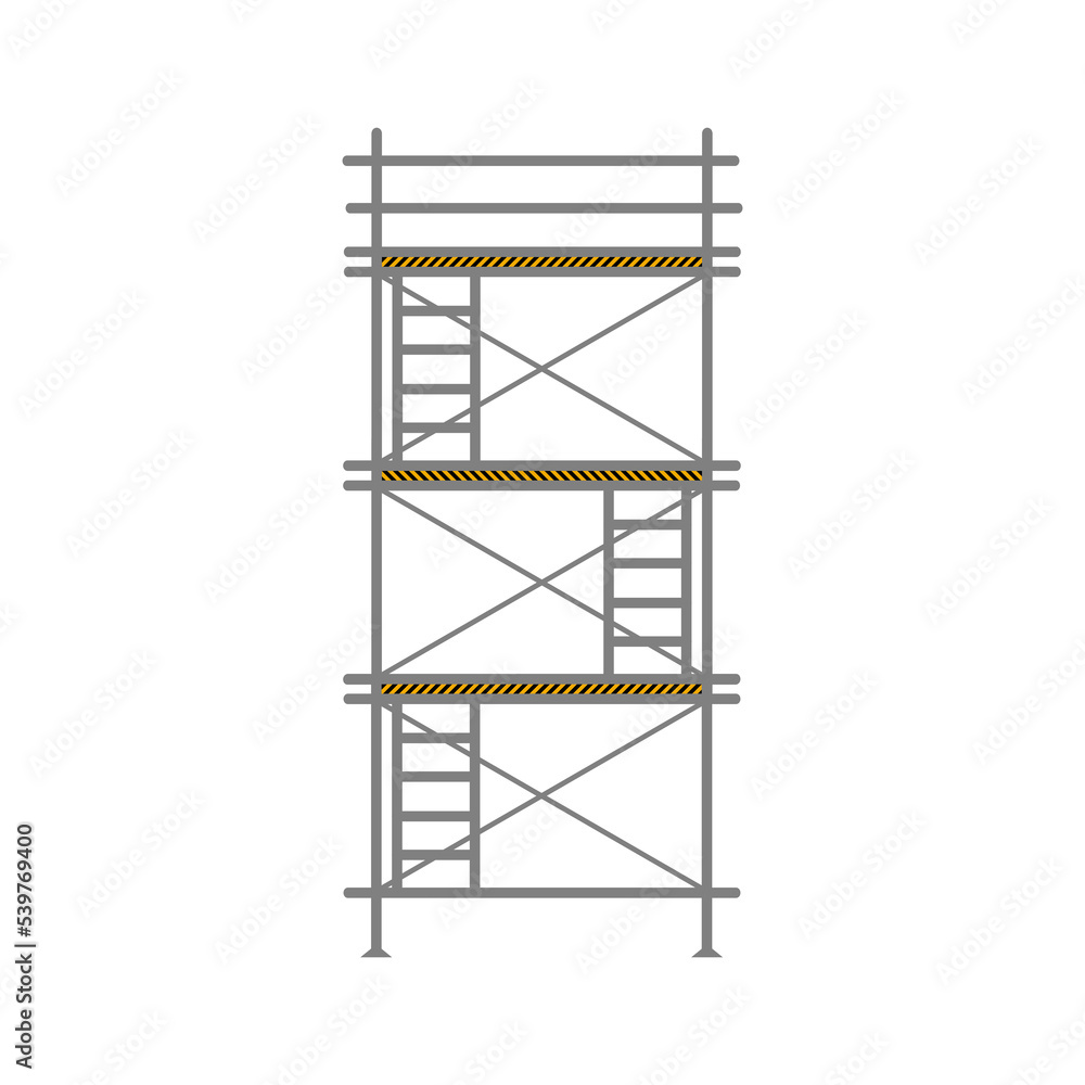 Scaffolding construction flat line icon vector. Scaffolding construction flat line icon vector.