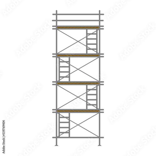 Scaffolding construction flat line icon vector.