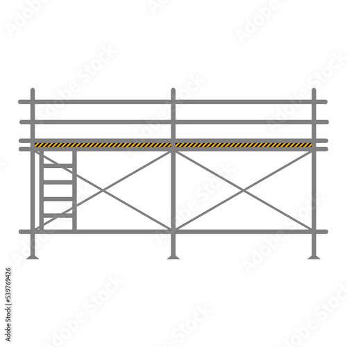 Scaffolding construction flat line icon vector.