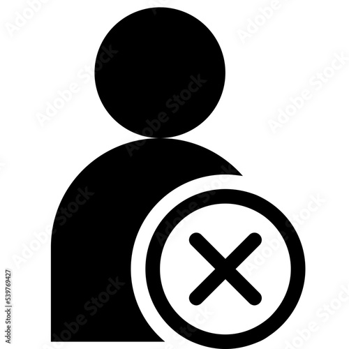 delete remove user icon
