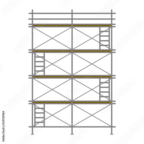 Scaffolding construction flat line icon vector.