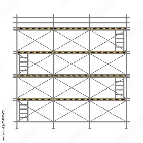 Scaffolding construction flat line icon vector.