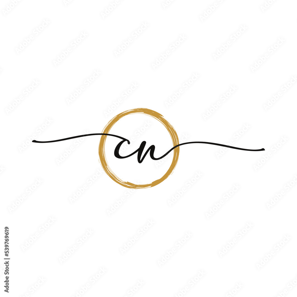 Obraz premium Letter C N Initial Beauty Logo Template