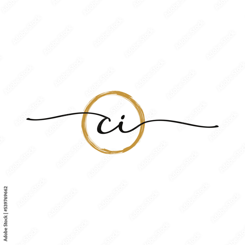 Obraz premium Letter C I Initial Beauty Logo Template