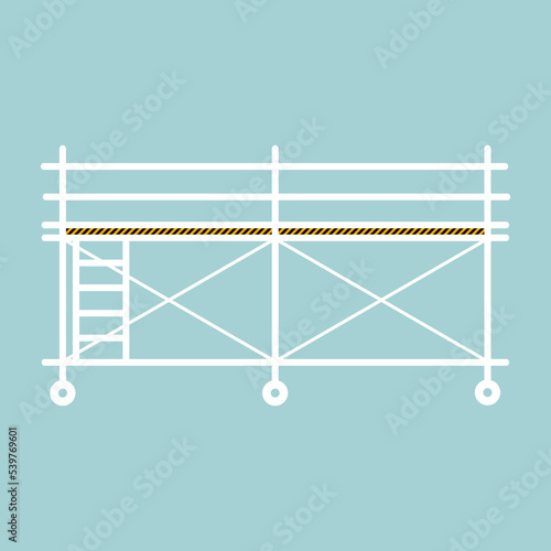 Scaffolding construction flat line icon vector.